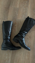 Load image into Gallery viewer, Bravo Browns Made in Italy Leather Riding Boots, Black, Size  37