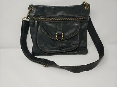 Fossil Sasha Crossbody Leather Bag, Black