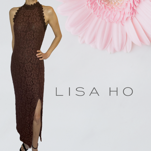 Lisa Ho Raschelle Lace Evening Dress, Size 10