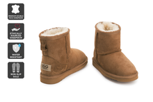 Load image into Gallery viewer, Ugg Kids Classic Outback Clothing Co Boots, Chestnut, Size US 1-2/ EU 32