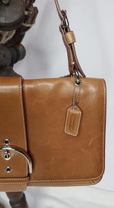 Coach Soho Buckle Envelope Handbag in Camel