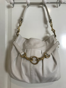 Coach Leather Hobo Handbag - Ivory- N°J05S-8B15