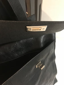 Country Road Black Leather Tote