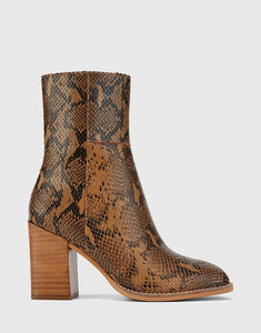 Wittner Snake Print Sahara Boot, Size 38