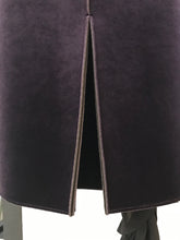 Load image into Gallery viewer, Armani Emporio Armani Royal Purple Velvet Neoprene Mini Skirt, BNWT, Size 46 (12-14)