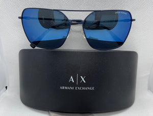 Armani Exchange Sunglasses AX2029S 6111/55 Blue Mirror 60-15-145