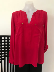 Portmans Blouse, Red, Size 14