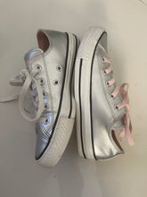 Load image into Gallery viewer, Converse All Stars Metallic 0x Pure Silver Sneakers, Size UK 3