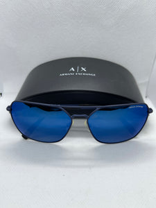 Armani Exchange Sunglasses AX2029S 6111/55 Blue Mirror 60-15-145