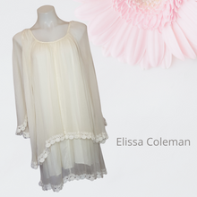 Load image into Gallery viewer, Elissa Coleman Chiffon Silk Cape Dress, Size S