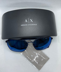 Armani Exchange Sunglasses AX2029S 6111/55 Blue Mirror 60-15-145