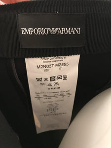 Armani Emporio Armani Royal Purple Velvet Neoprene Mini Skirt, BNWT, Size 46 (12-14)